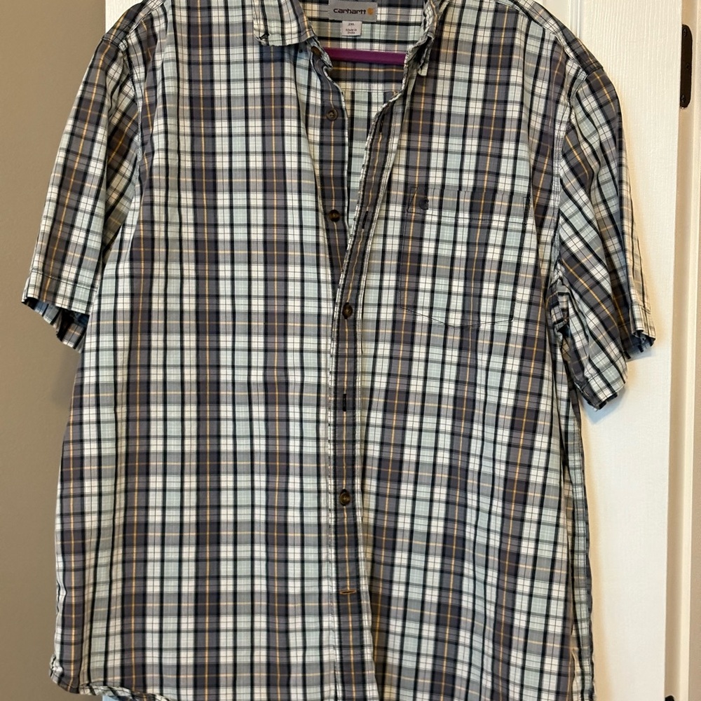 Carhartt Men's Casual Plaid Button Down Shirt